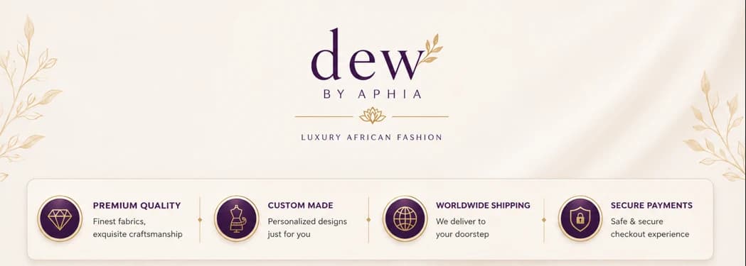 Premium Quality: finest fabrics, exquisite craftsmanship. Custom Made: personalized designs just for you. Worldwide Shipping: we deliver to your doorstep. Secure Payments: safe & secure checkout experience.